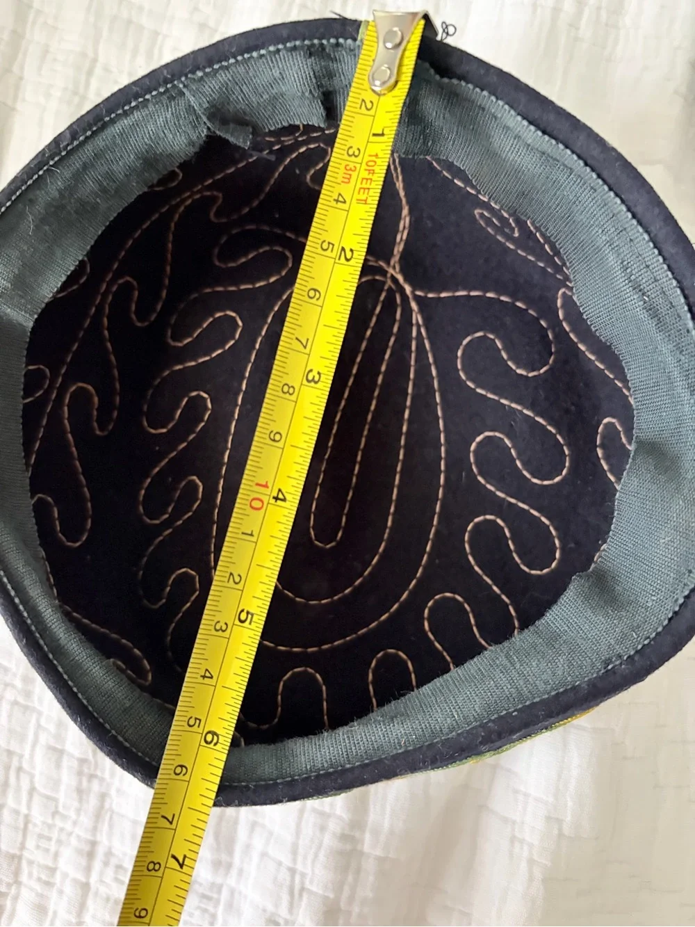 Vintage Black Embroidered Pillbox Hat - Women's Accessories